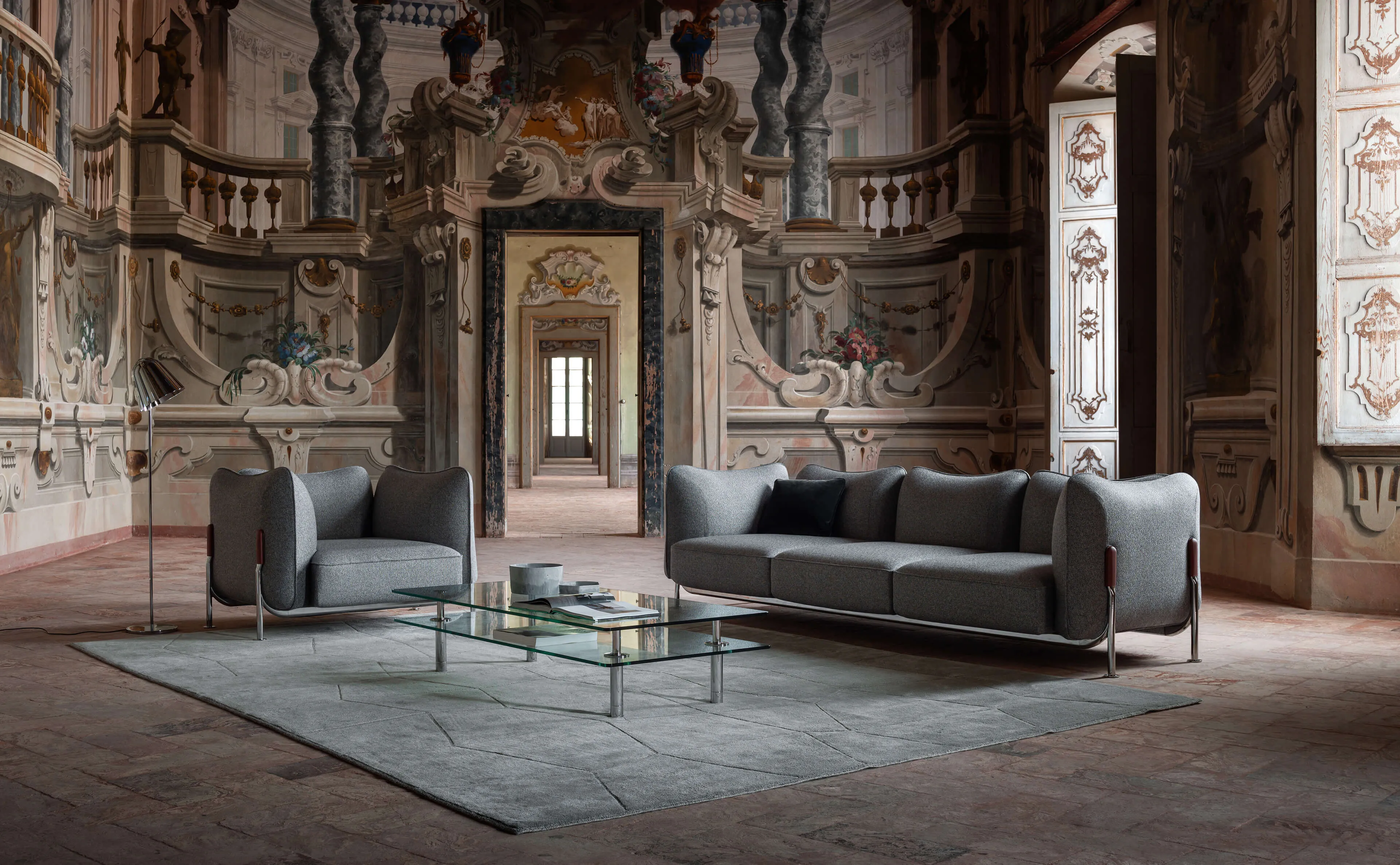 TASCA by GHIDINI1961 – Three-seater sofa with metal structure