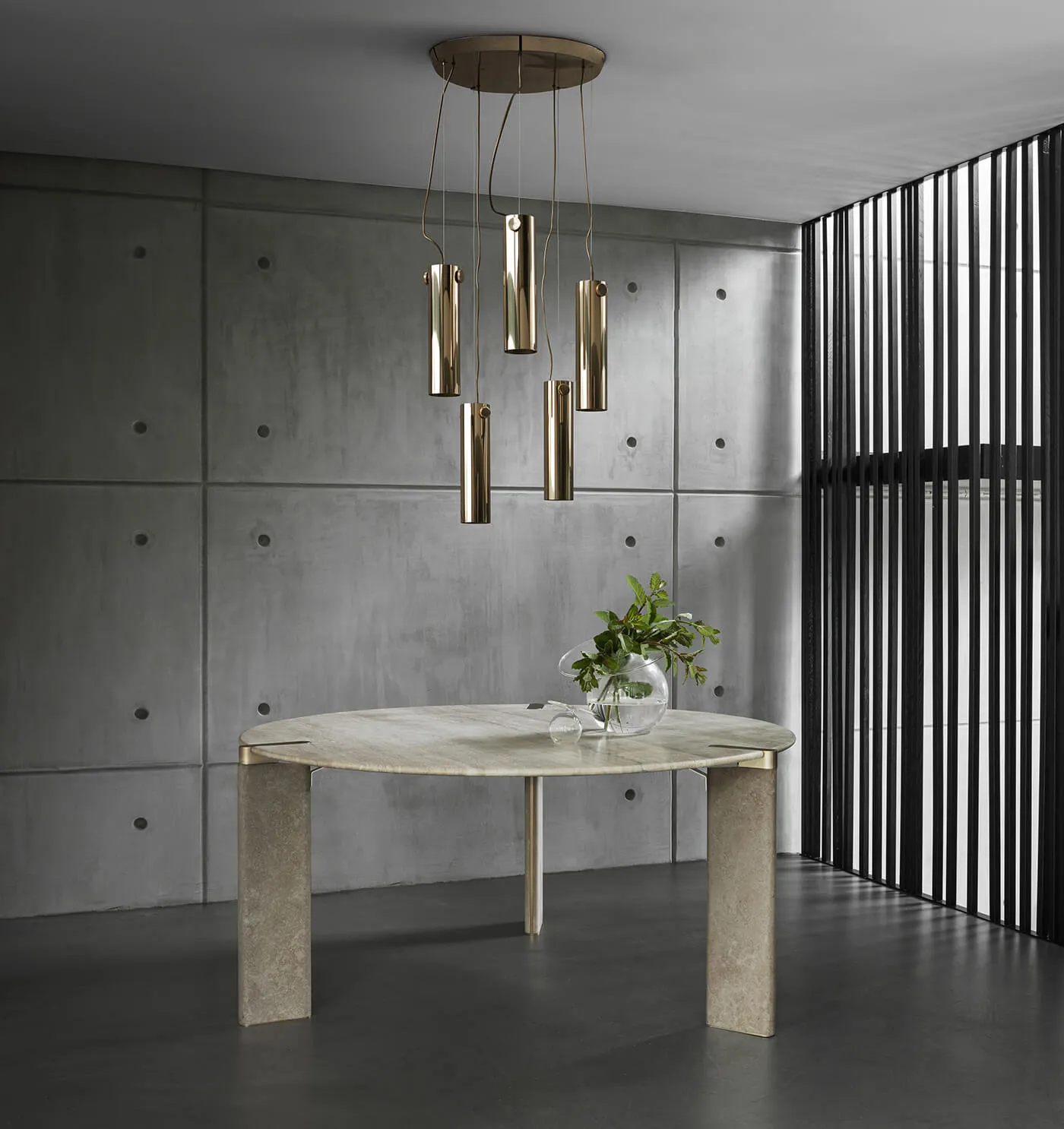 OTTANTA by GHIDINI1961 – Round travertine dining table