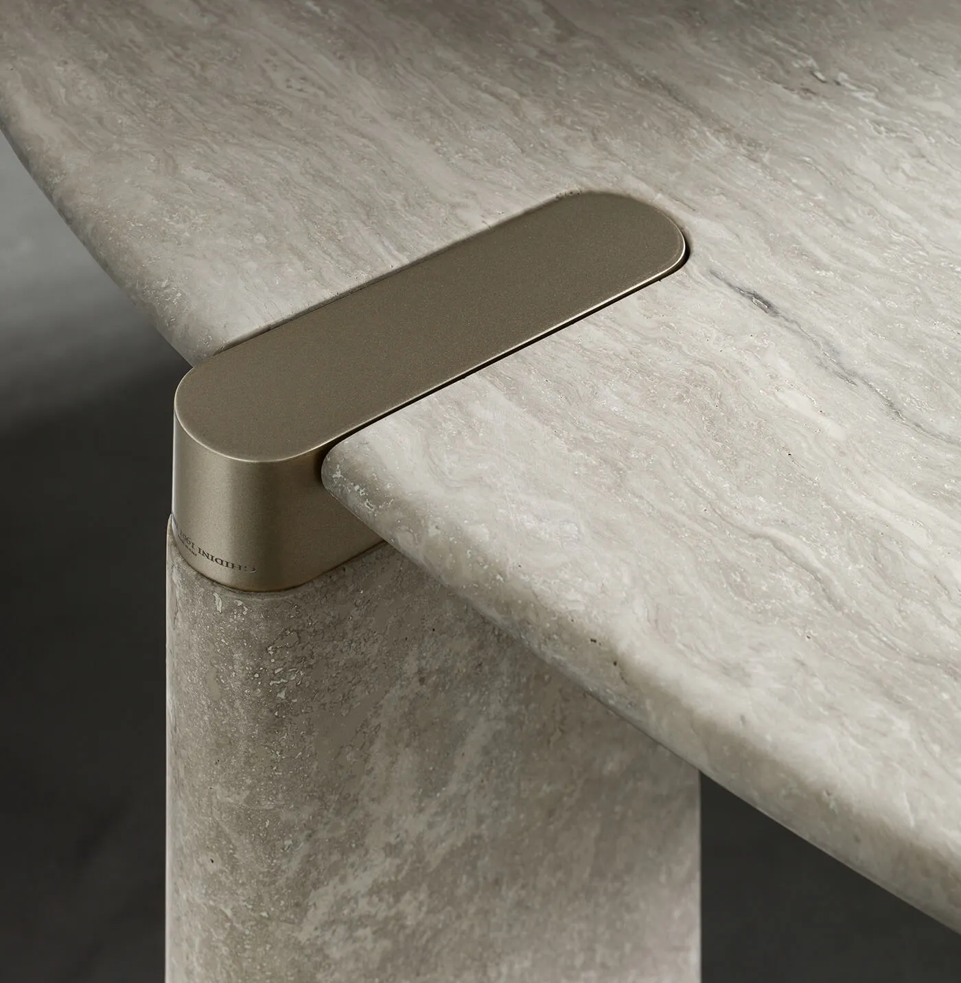 Marble and brass detail