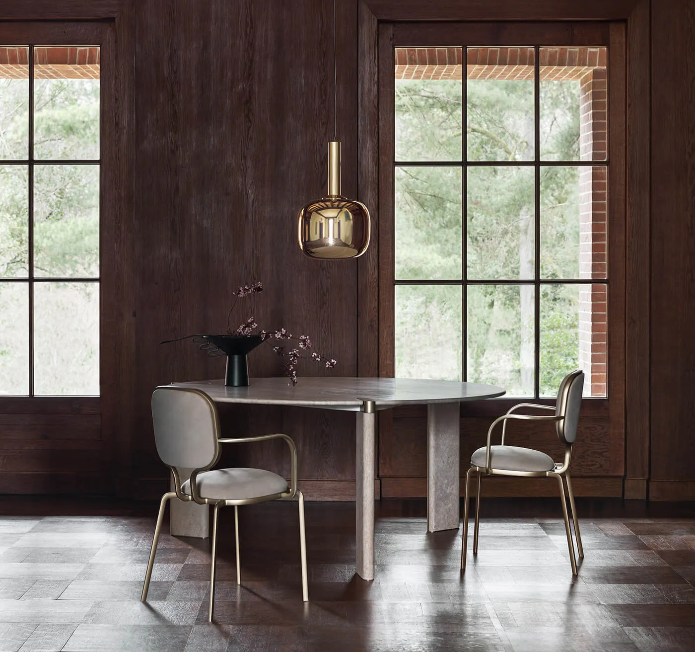 OTTANTA by GHIDINI1961 – Round travertine dining table